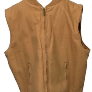 Smith’s Vest Men's Size 2XL Color Brown Work Wear Canvas Lined Full Zipper Front